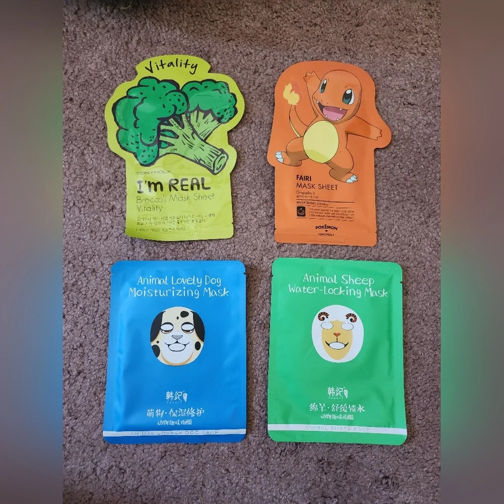 4-Pack: Secret Skin Animal Face Sheet Masks